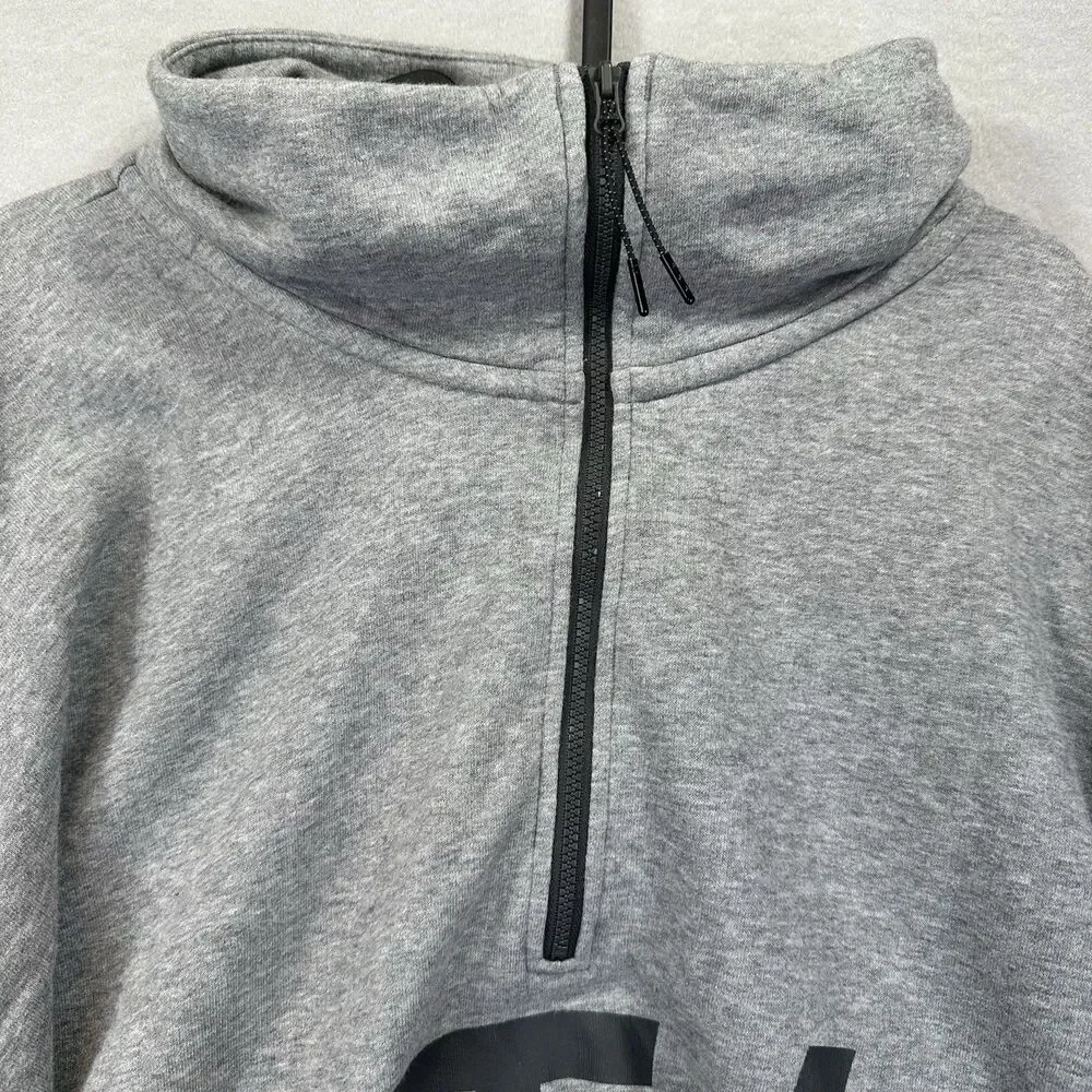 Nike Women’s  XL‎ Gray 1/2 Zip Fleece Pullover Track & Field Athlete Cropped